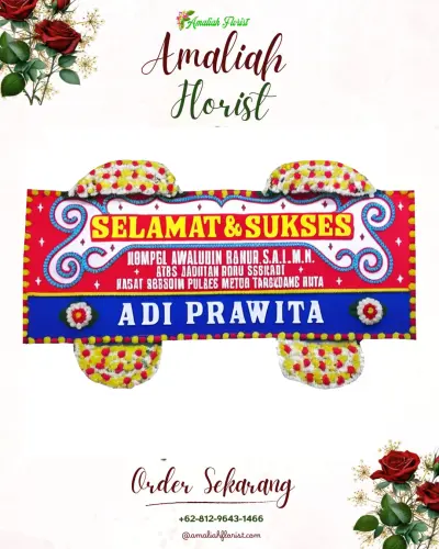 Karangan Bunga Ucapan Selamat di Soasio